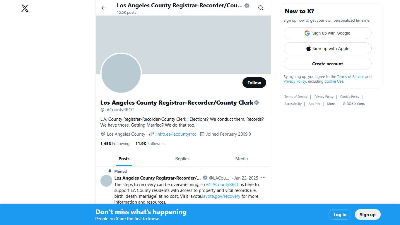 Los Angeles County Registrar-Recorder/County Clerk (@LACountyRRCC) / X